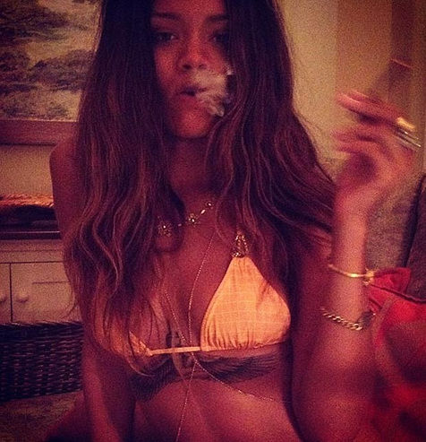 Rihanna smoking marijuana