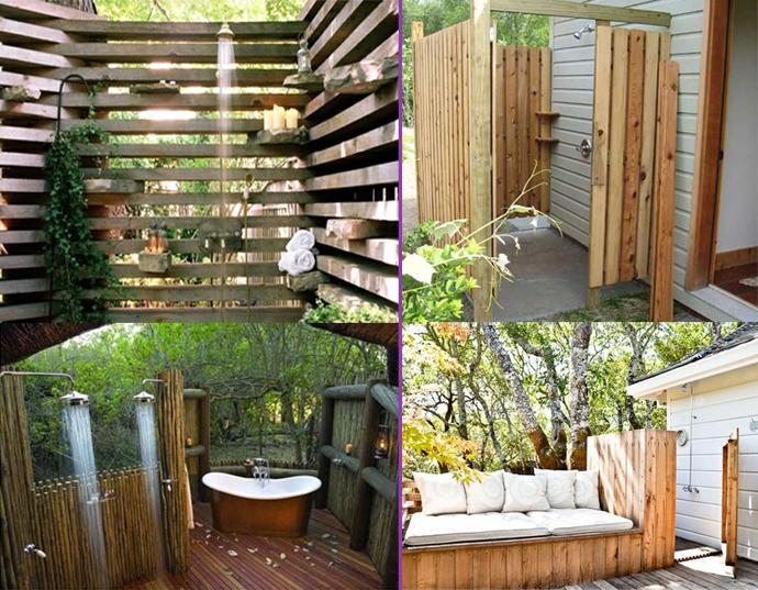 INSPIRATION Outdoor  Shower  Designs  for Your Garden