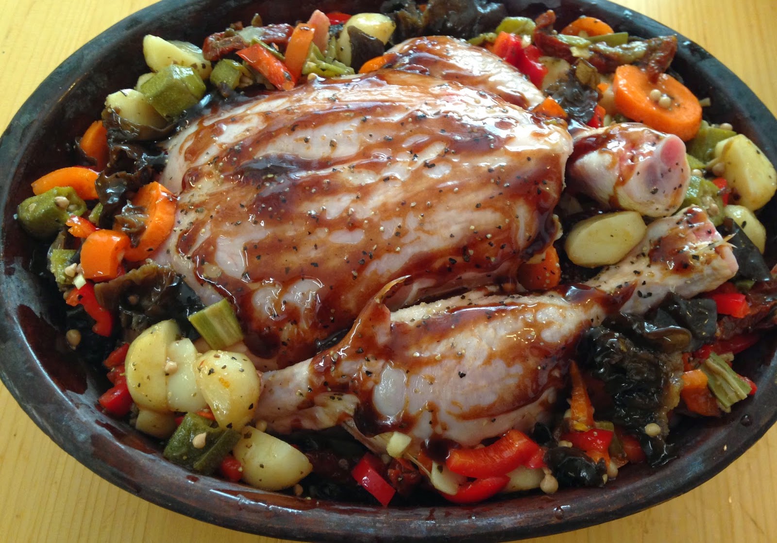 Inspired Cooking Chicken in Clay Pot
