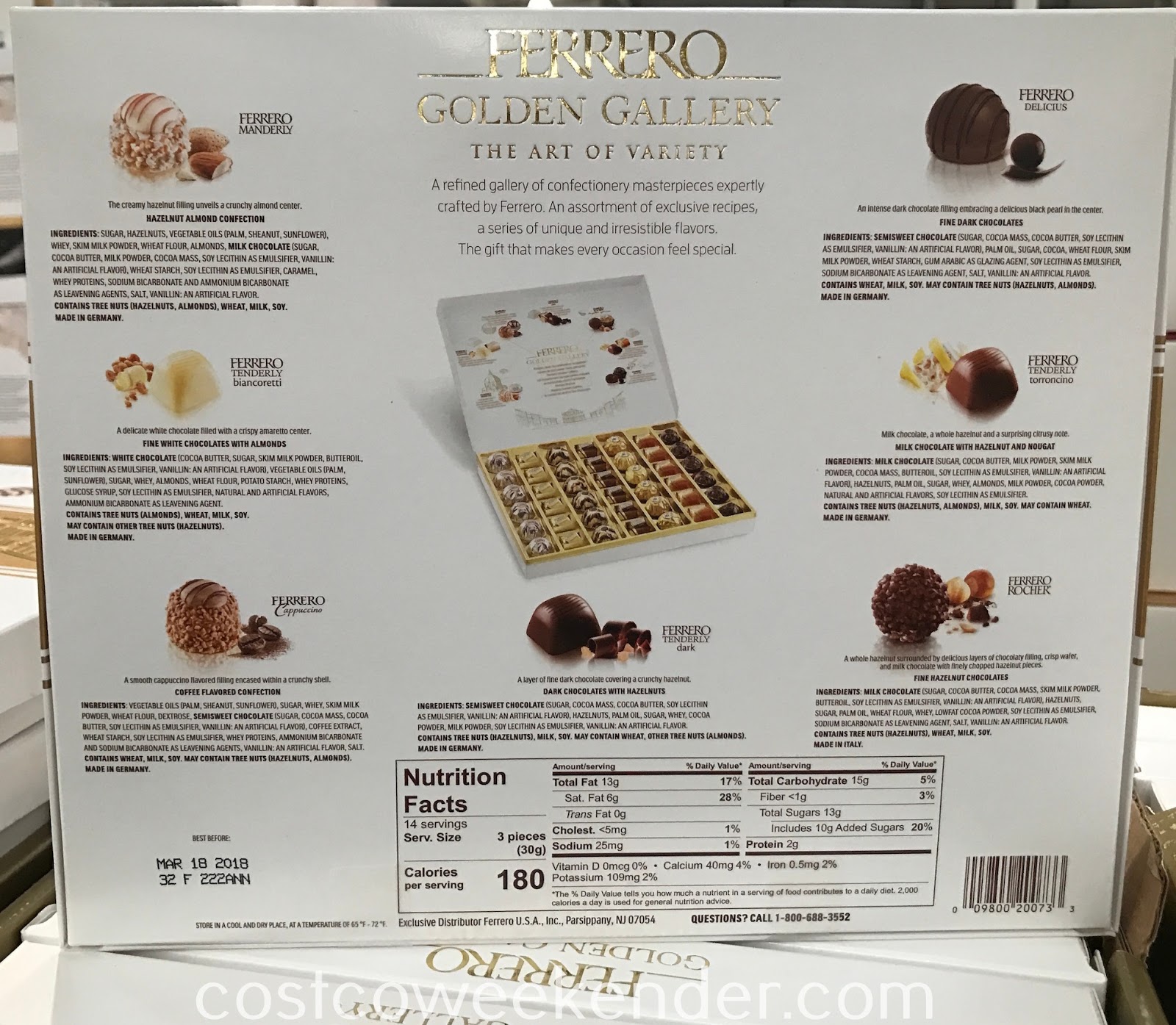 Ferrero Rocher Golden Gallery Premium Chocolates Costco Weekender