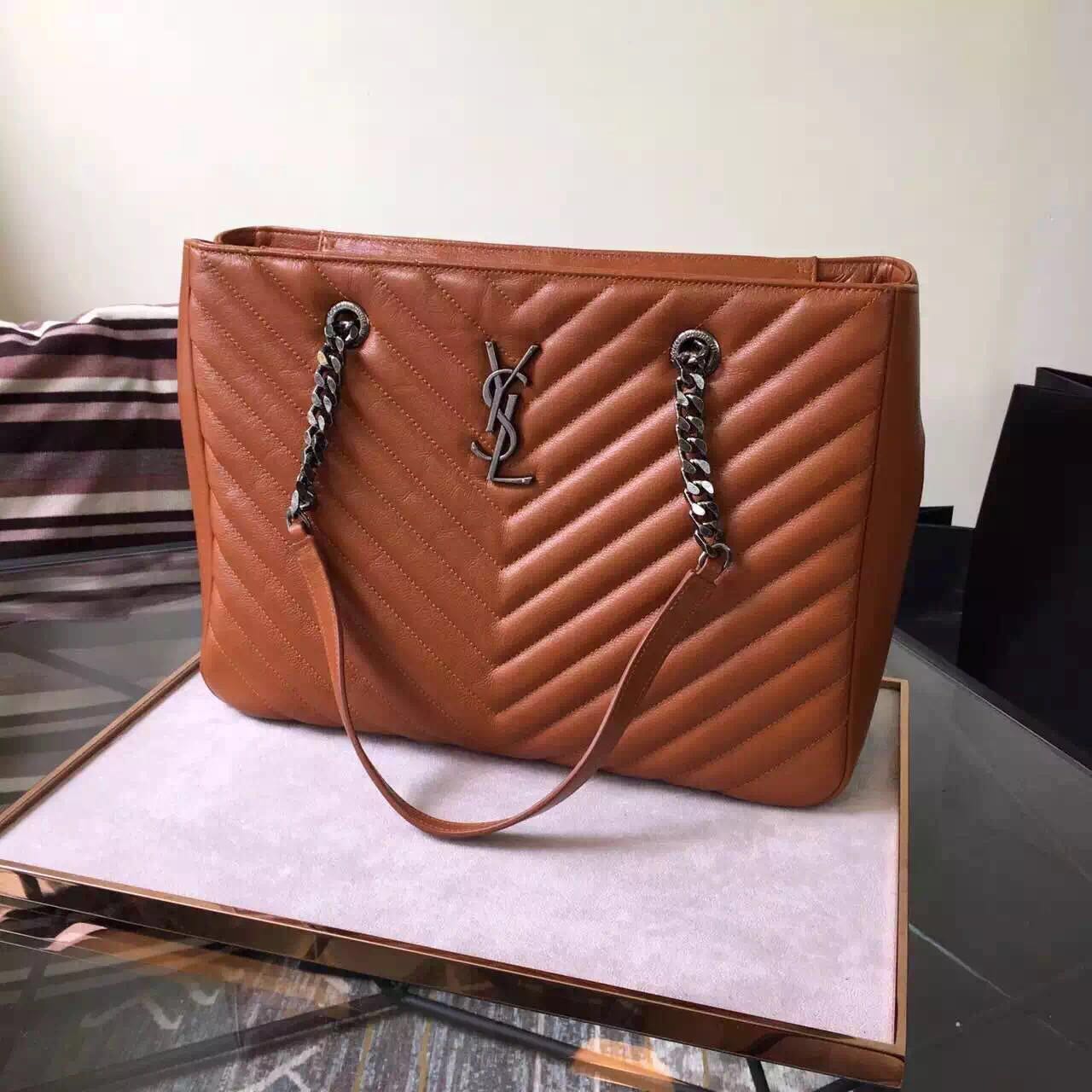 yves saint laurent rive gauche handbag - Kinda Kollection: Yves Saint Laurent Shopper Style Chevron Swift ...