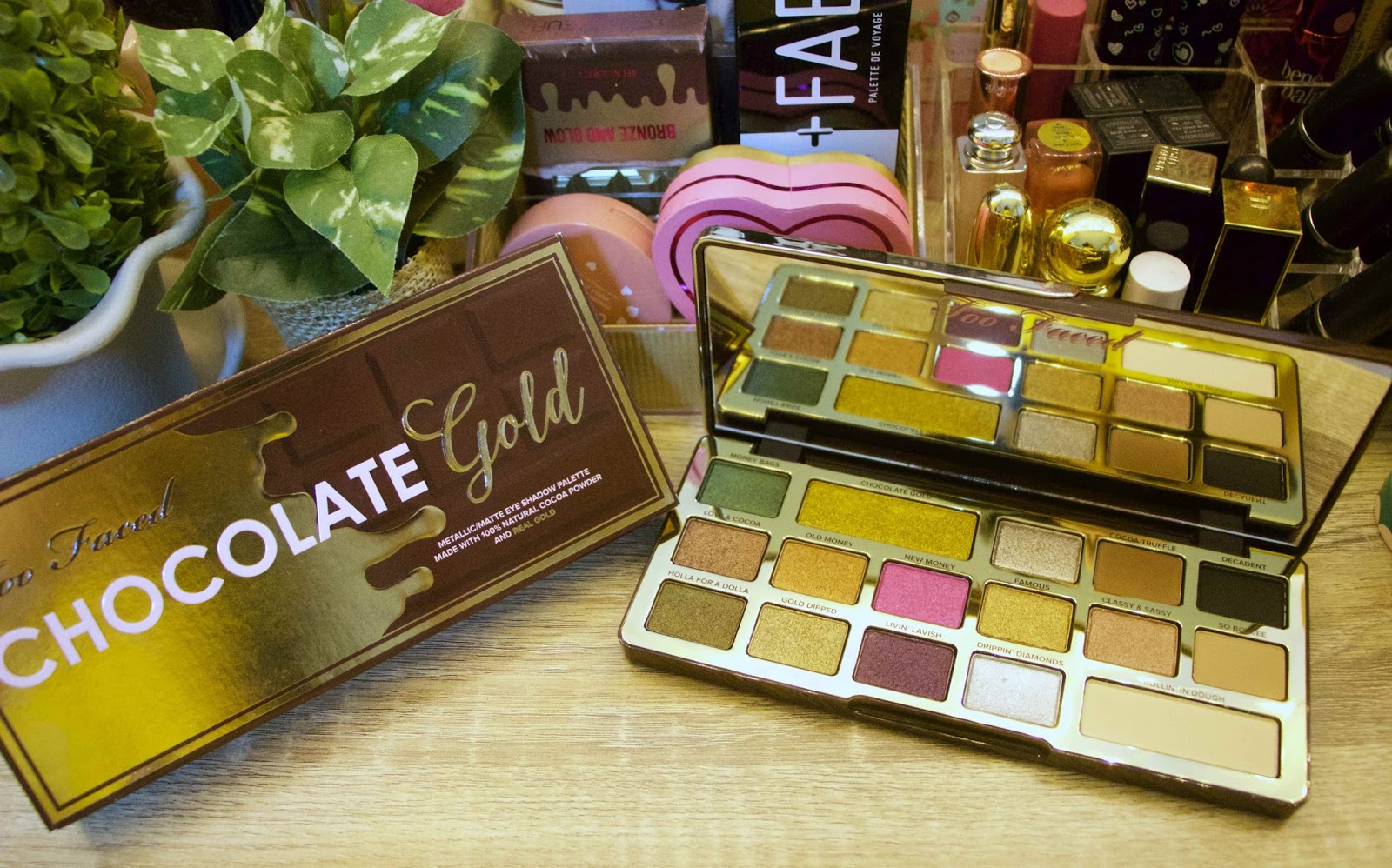ร ว ว สวอช Too Faced Chocolate Gold Palette เน ออายแชโดว ท ด