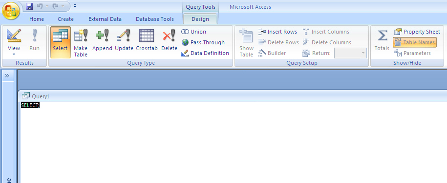 sharing: How To Create Table With SQL View in Microsoft Access