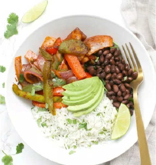 The Fajita Veggie Bowls with Cilantro Lime Rice The Fajita Veggie Bowls with Cilantro Lime Rice