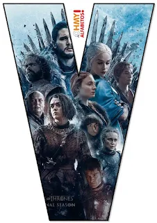 Abecedario con Personajes Temporada 8 de Juego de Tronos. Seasson 8 of GoT Characters Abc.