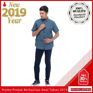 RMY198A31 Ar89 Kemeja Printing Kotak Keren Tosca Trendy BMGShop