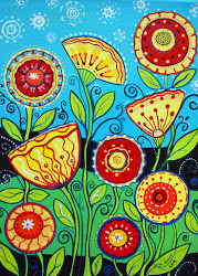 folk flowers flower painting mexican floral naive paintings bright whimsical spring patterns elina abstract picasso drawing acrylic draw colorful lorenz