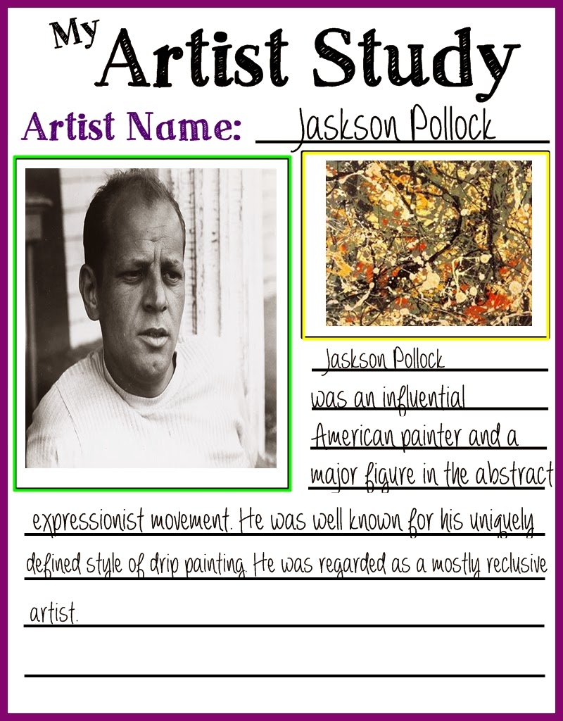 Home Grown Hearts Academy Homeschool Blog Jackson Pollock Artist Study