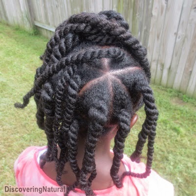 Triangle Flat Twists on Natural Hair
