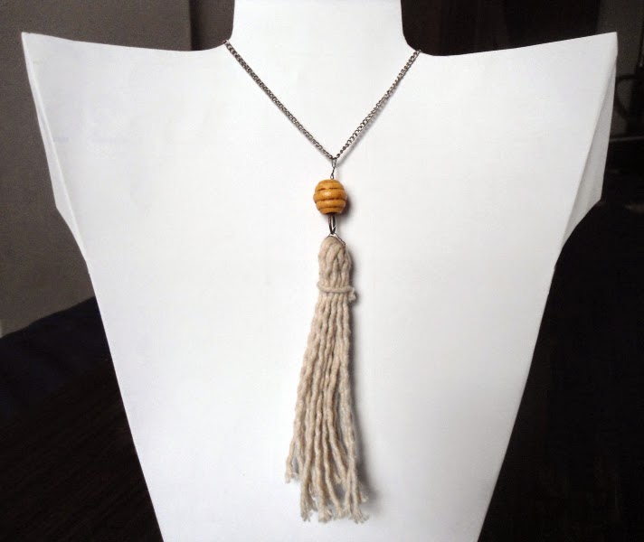 Crafty DIY Rope/Twine Tassel Necklace