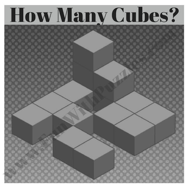Intelligent Questions: Picture puzzle to find number of cubes
