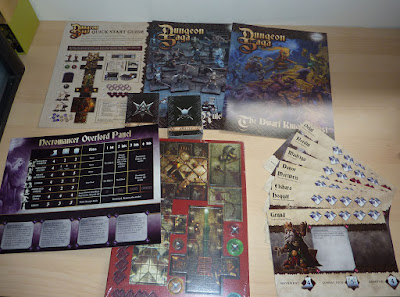Unboxing the Kickstarter for Dungeon Saga: Dwarf Kings Quest, The Warlord of Galahir, Infernal Crypts, The Tyrant of Halpi and The Return of Valandor.