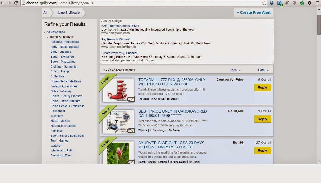 Work From Home Chennai Quikr Modify Search