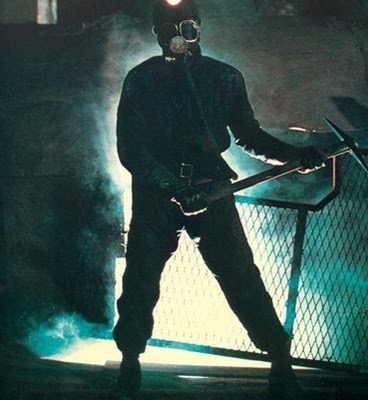 the miner strikes a pose in My Bloody Valentine (1981)