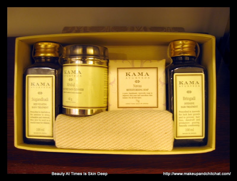 photos of gift boxes from Kama Ayurveda