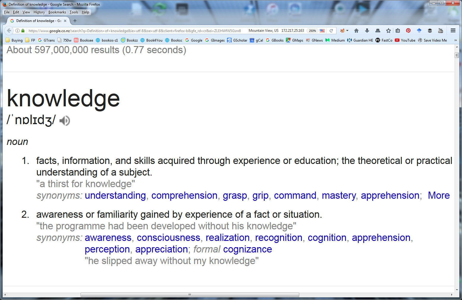 Knowledge Synonyms