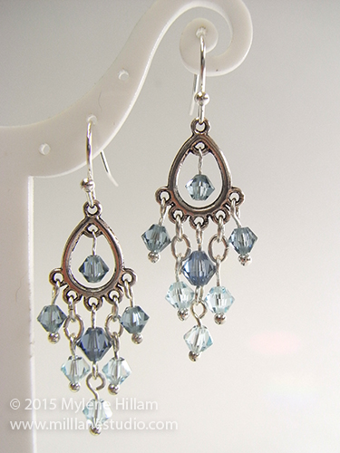 Mill Lane Studio Ice Crystal Earrings Swarovski Crystals Make These Simple Chandelier Earrings Really Sparkle