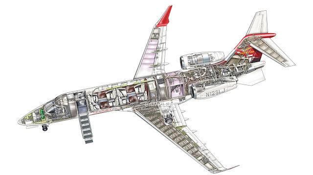 Bombardier Learjet 85 Cutaway Drawing