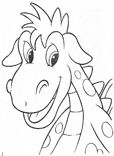 Dragon sonriendo para colorear