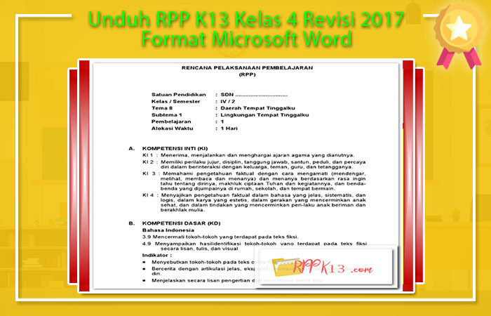 Unduh RPP K13 SD Revisi 2017