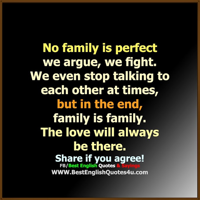 No family is perfect...