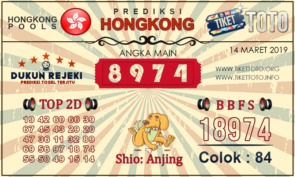 Prediksi Togel HONGKONG TIKETTOTO 14 MARET 2019