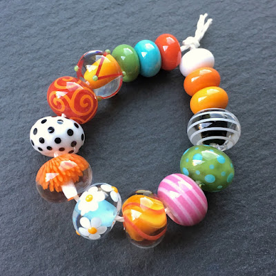 Lampwork glass beads handmade by Laura Sparling