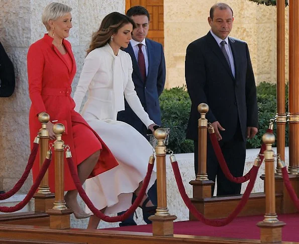 King Abdullah and Queen Rania met with Polish President Andrzej Duda and his wife Agata Kornhauser-Duda