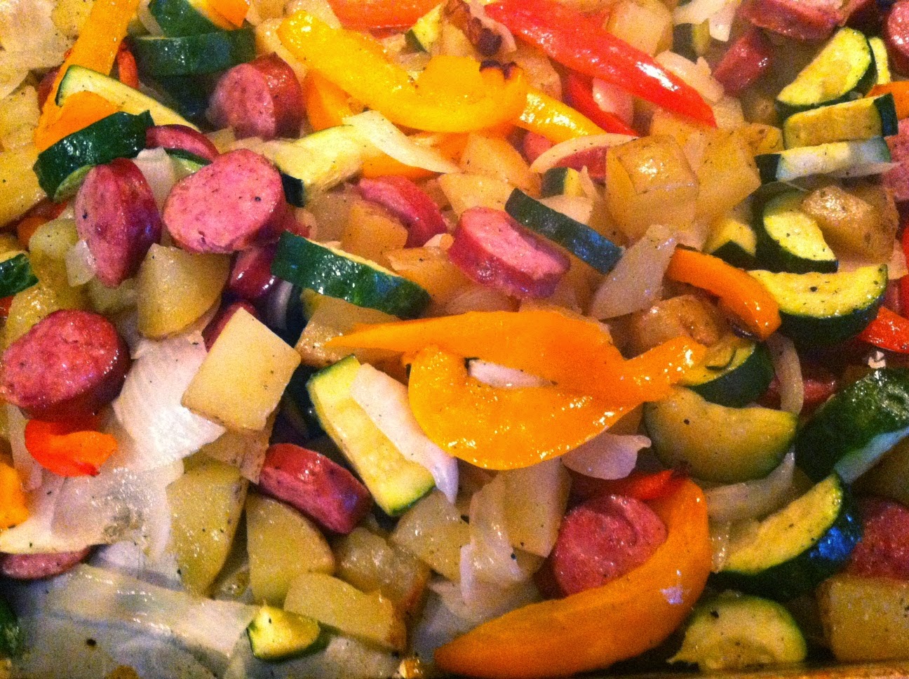 OvenRoasted Sausage and Vegetables Amazing Weight Watchers Recipes