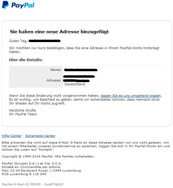 Paypal Betrugsverdacht Mails Paypal Betrugsverdacht Mails