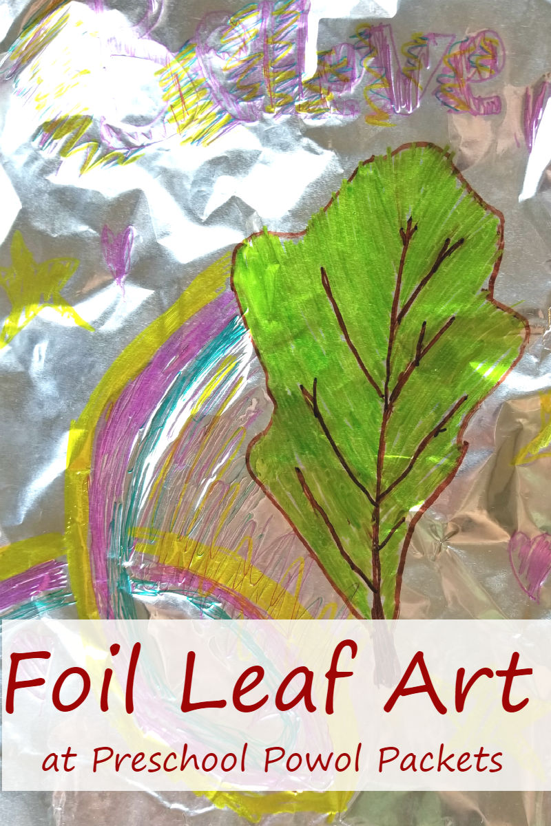 Foil Leaf Preschool Art Preschool Powol Packets