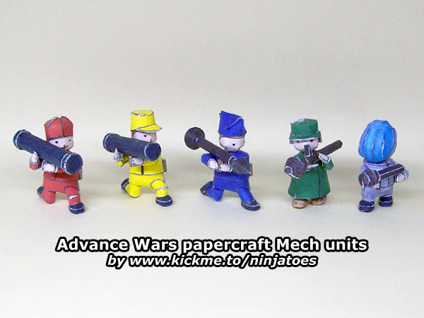 Advance Wars Mech Units Papercraft