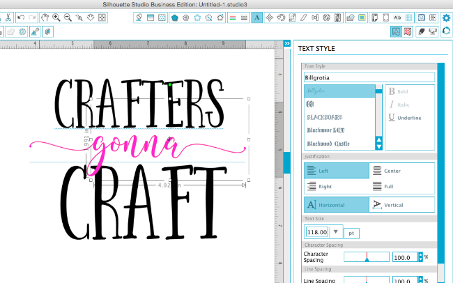 adding new fonts silhouette studio, silhouette studio tutorial, silhouette studio text style