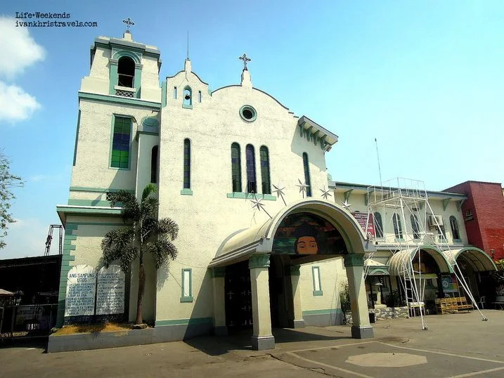 Facade of St. John Nepomucene Parish Church in Cabiao, Nueva Ecija