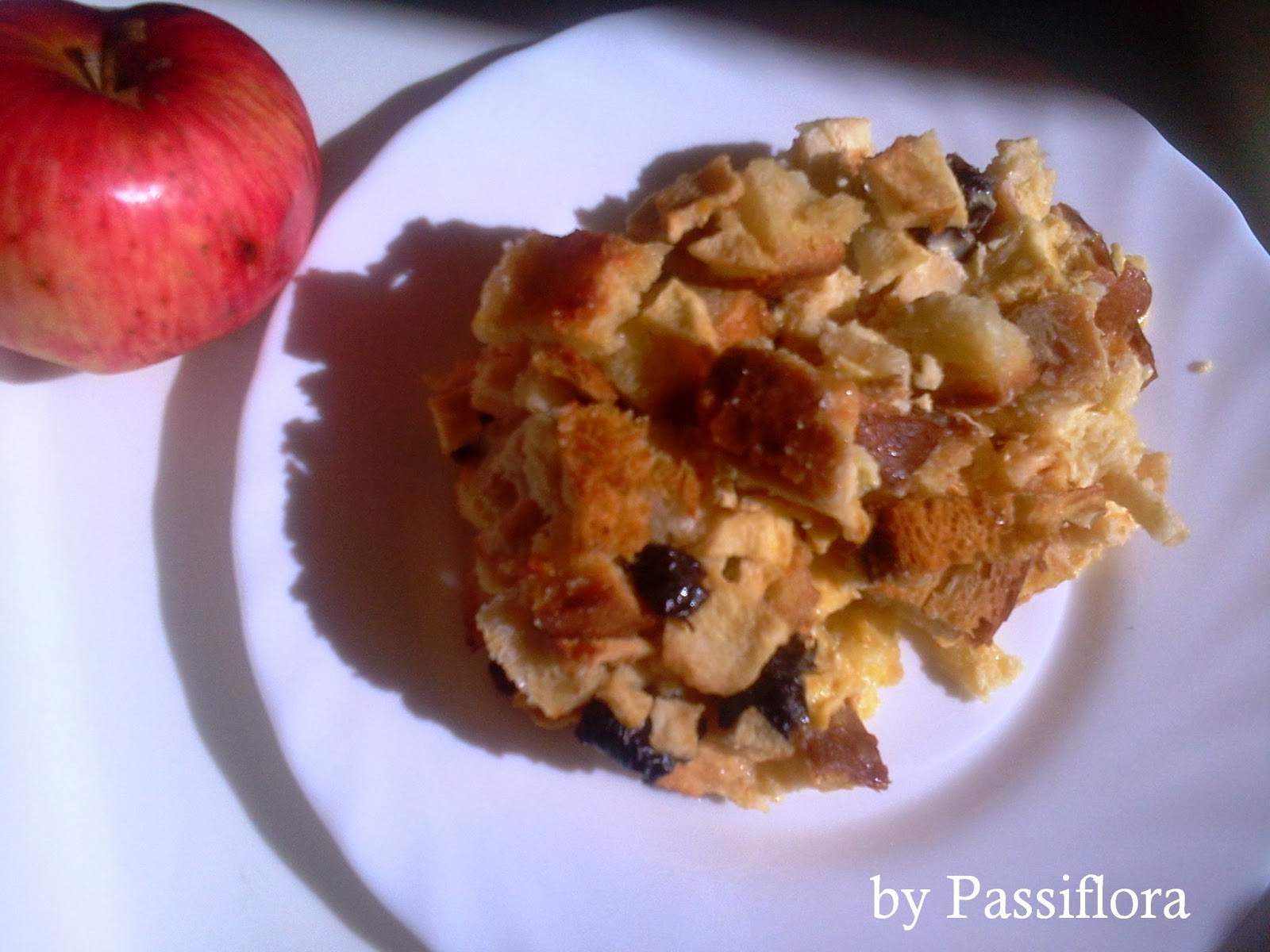 Mój Mały Piekarnik.. PUDDING CHLEBOWY Z JABŁKIEM I RODZYNKAMI