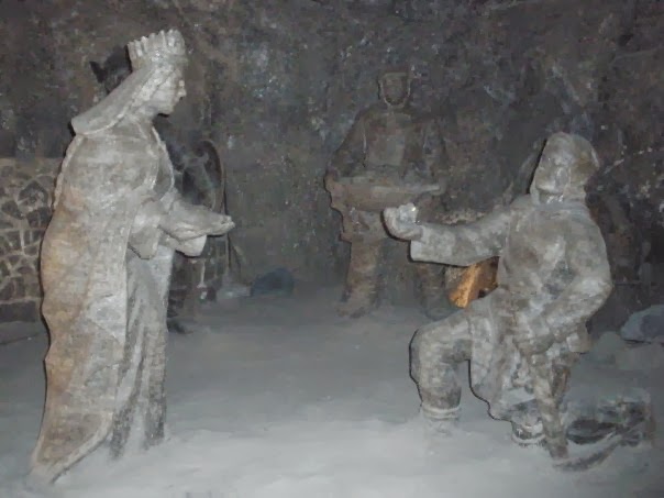 Wieliczka Tuz Madeni tuzdan heykeller