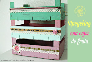 Cajas de frutas recicladas