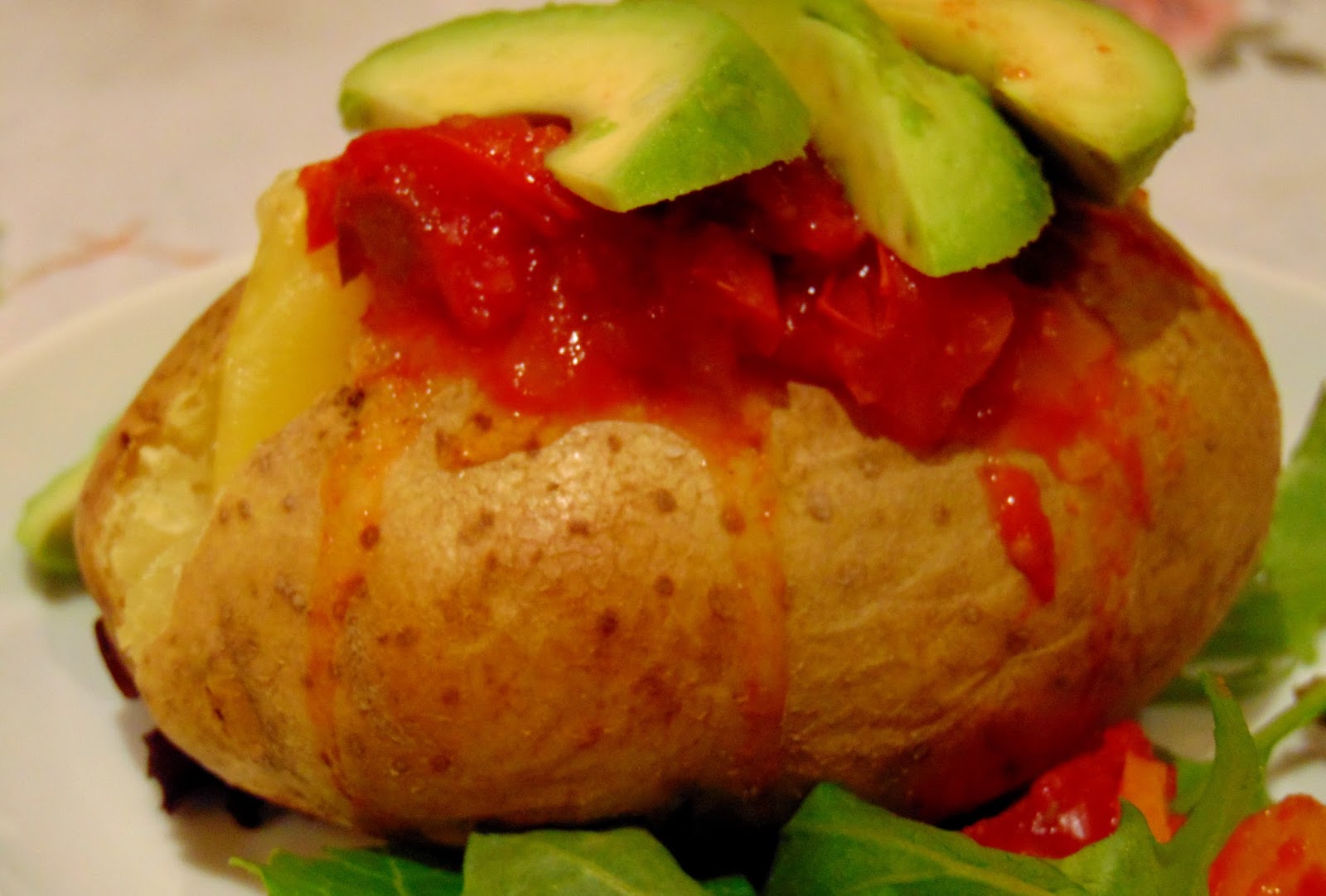 Pomme de terre en robe des champs garnie à la mexicaine