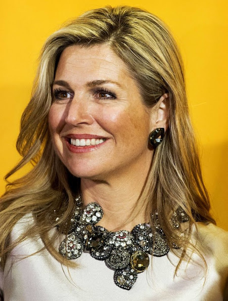 Queen Maxima of the Netherlands businesswoman Vivienne Eijkelenborg and Dutch politician Annemarie Jorritsma attend the 35th edition of the Prix Veuve Clicquot Businesswoman of the Year ceremony at the Grand Hotel 