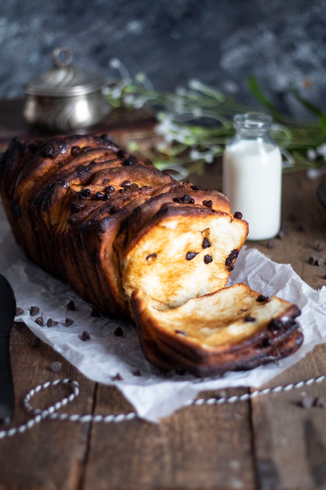 Recette de brioche à effeuiller aux pépites de chocolat Recette de brioche à effeuiller aux pépites de chocolat