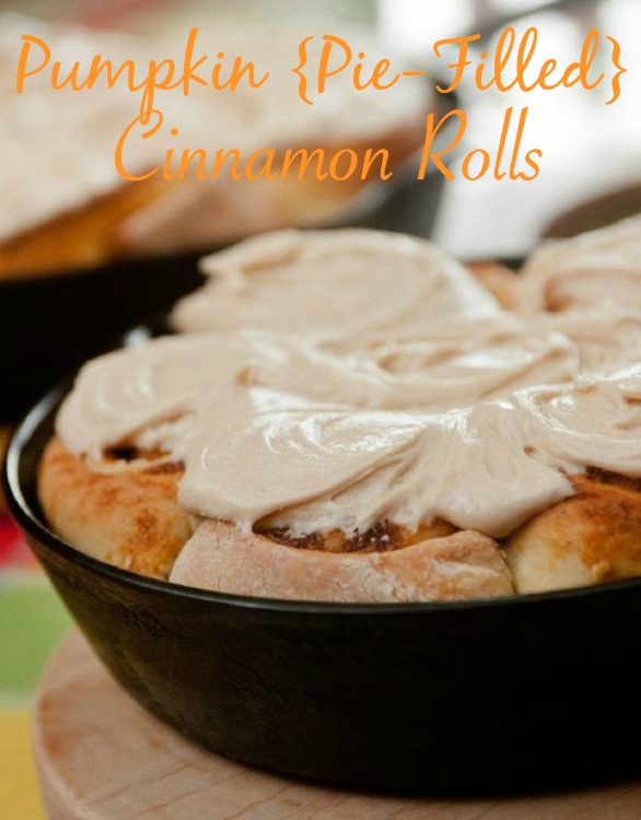 Easiest Pumpkin Filled Cinnamon Rolls with Brown Butter Frosting + The