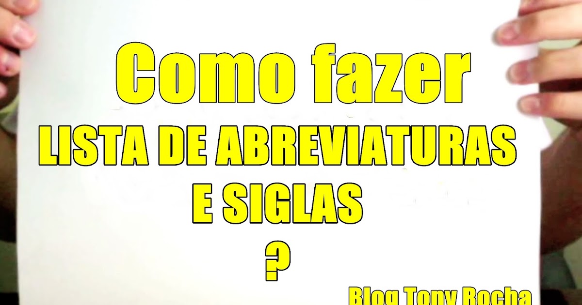 O Que Significa A Sigla Abnt Siglas E Abreviaturas My XXX Hot Girl