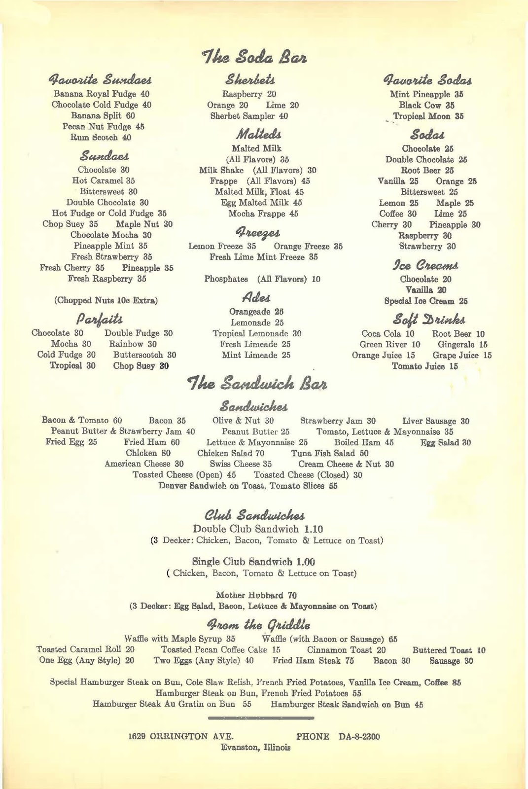 Cooleys Restaurant Menu Cooleys Restaurant Menu