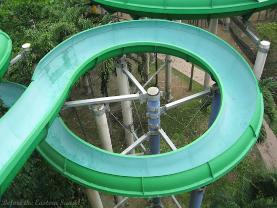 Twisted slide of Splash Island Waterpark