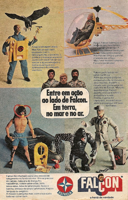 Propaganda do boneco Falcon da Estrela veiculada em 1978.