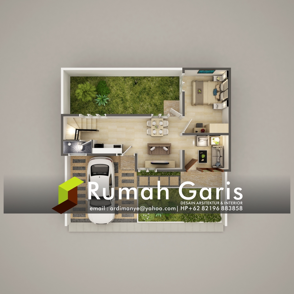 Jasa Buat Gambar Denah 3d View Atas Perumahan Residence Desain