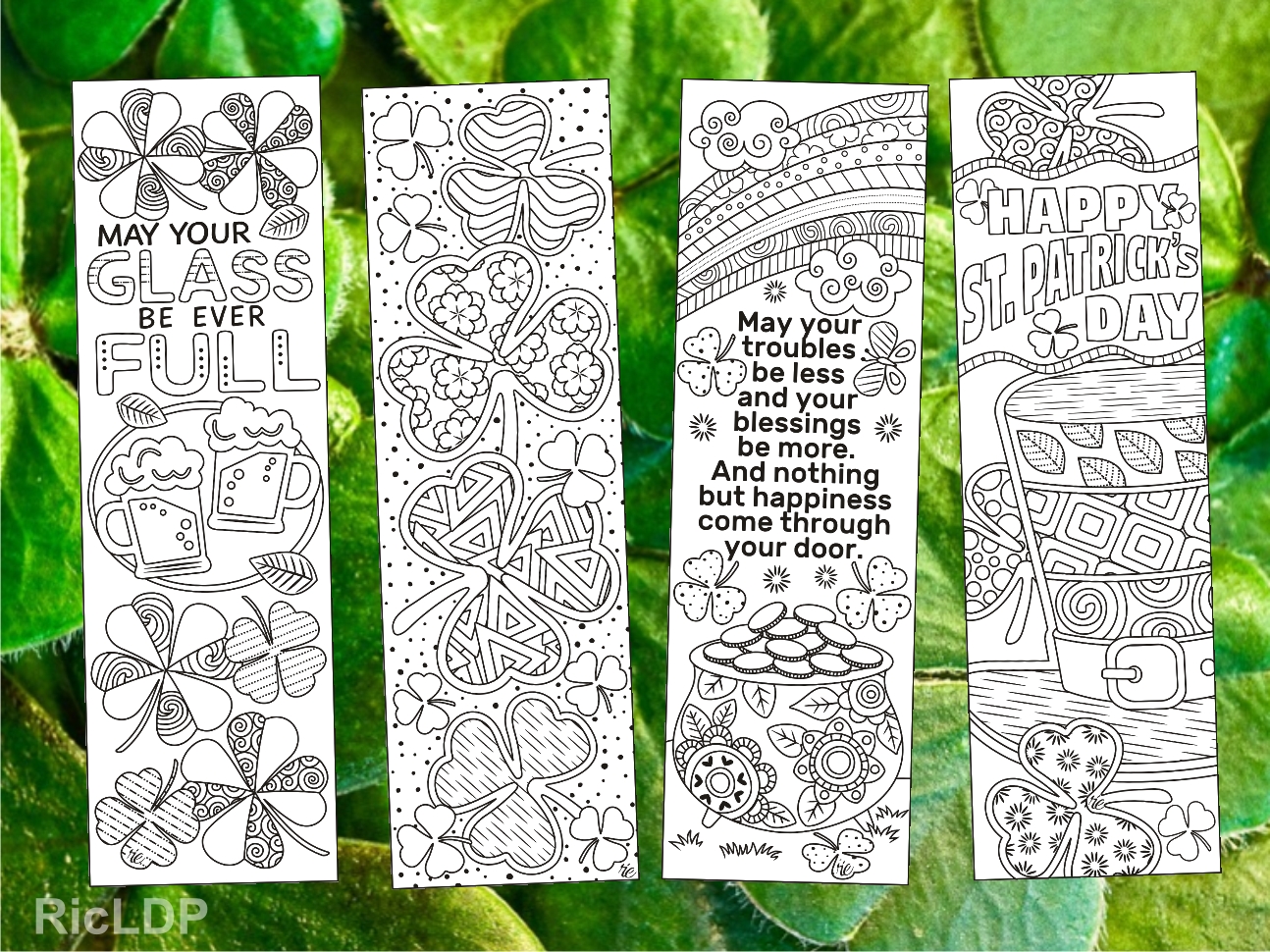 RicLDP Artworks St Patrick s Day Coloring Bookmarks Sets 1 And 2 ricldp-artworks-st-patrick-s-day-coloring-bookmarks-sets-1-and-2