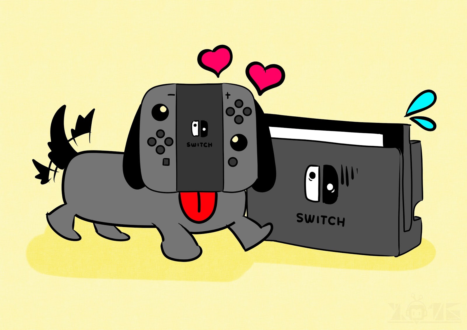 "Switch Dog" et autres fanarts de la Nintendo Switch (19p) .