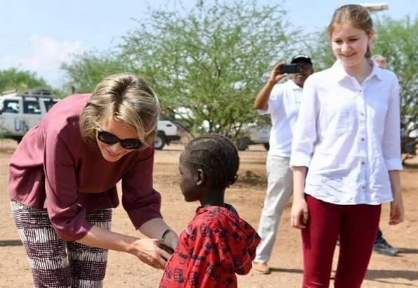 Queen Mathilde and Crown Princess Elisabeth visited Kalobeyei Primary School at Kakuma Refugee Camp