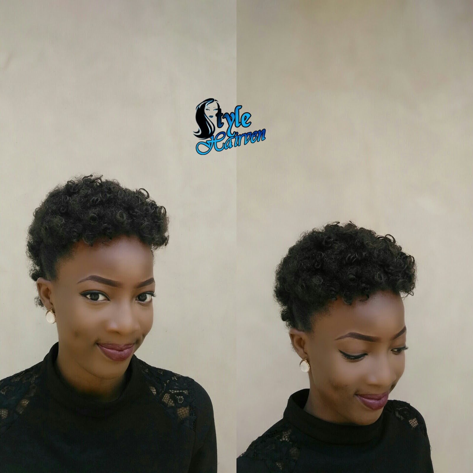 Bantu Knots Out On Short Natural Hair With Shaved Sides Style